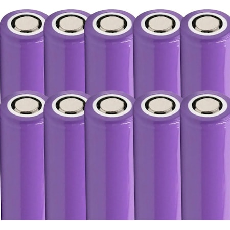 10 Adet 3.7v Şarjlı 18650 Lityum Pil 2400mah 34gr Şarj Edilebilir