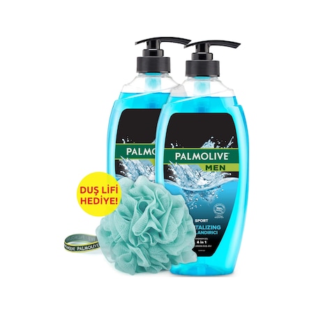 Palmolive Men Sport 4in1 Revitalizing Canlandırıcı Duş Jeli 2 x 750 ML + Duş Lifi