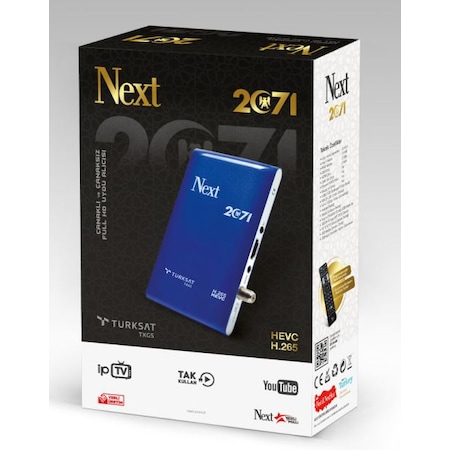 Next 2071 Hd Uydu Alıcısı Ip Tv Hevc H265 Next Antenli Wifi