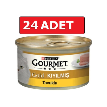 Purina Gourmet Gold Kıyılmış Tavuk Etli Konserve Yetişkin Kedi Maması 24 x 85 G