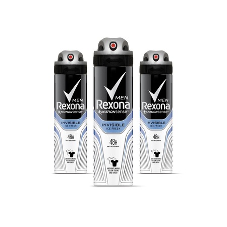 Rexona Men Invisible Ice Fresh Erkek Sprey Deodorant 150 ML x 3