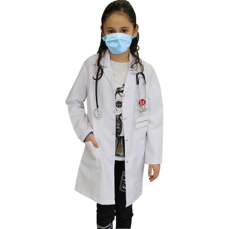 Kız Çocuk Doktor Önlüğü ( 2 -15 Yaş Aralığı ) Beyaz Önlük