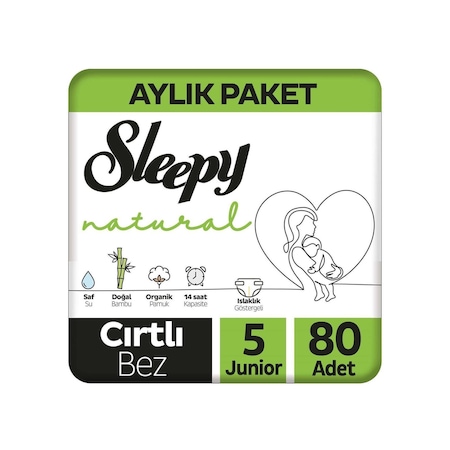 Sleepy Natural Bebek Bezi Junior 5 No 80 Li