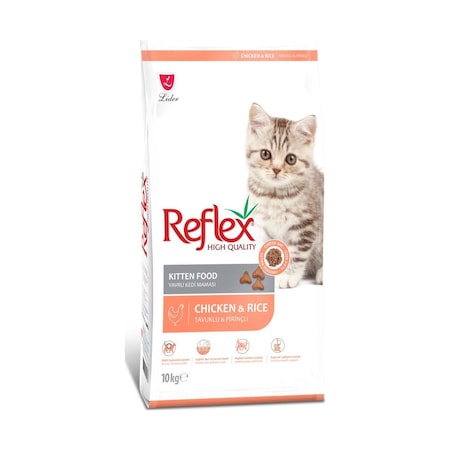 Reflex High Quality Tavuklu ve Pirinçli Yavru Kedi Maması 10 KG