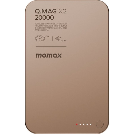 Momax IP133L2 Q.Mag X2 35W 20000 mAh Magsafe Powerbank Desert Titanium