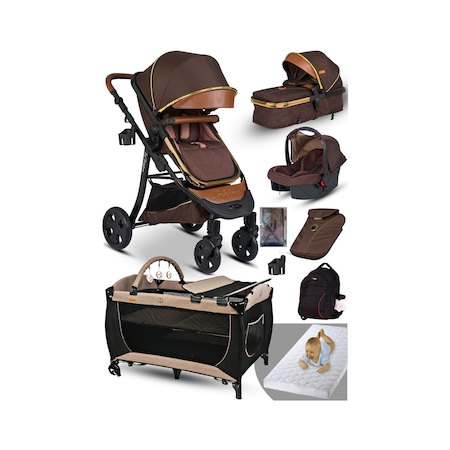 Baby Home 9 in 1 Ekonomi Paket Baby Home 985 Travel Sistem Bebek Arabası 560 Oyun Parkı Park Yatak Beşik