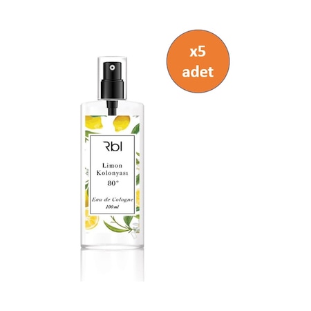 Rebul Sprey Şişe 80 Derece Limon Kolonyası 5x100 ML