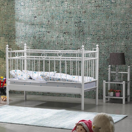 Bedliga Alpas Metal Bebek Karyolası Beşik 70x140