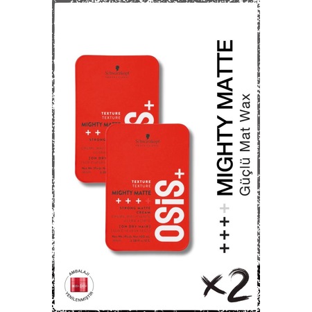 Osis Mighty Matte Güçlü Tutucu Mat Wax 2 x 100 ML