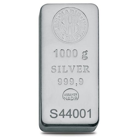 Nadir 1000 Gram Uluslararası Sertifikalı Külçe Gümüş