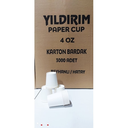 4 Oz Baskısız Karton Bardak 3000 Adet