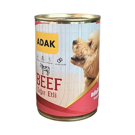 Adak Sığır Etli Yetişkin Köpek Konservesi 24 x 415 G