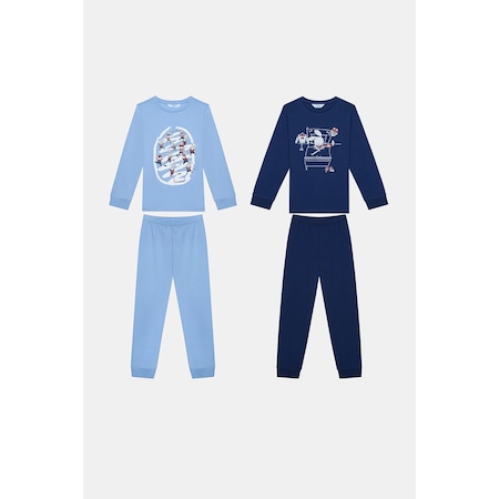 Penti Erkek Çocuk Hockey Bunny 2li Çok Renkli Pijama Takımı Pnbc3xzf24sk-mıx