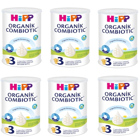 Hipp 3 Organik Combiotic Devam Sütü 1+ Yaş 6 X 350 G