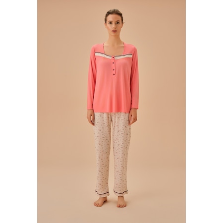 Suwen Young Mother Pijama Takımı Sh25162660334 Pembe