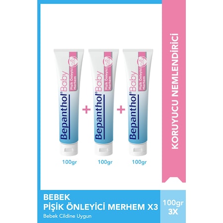 Bepanthol Baby Pişik Önleyici Merhem 100 gr 3lü Paket l Parapen