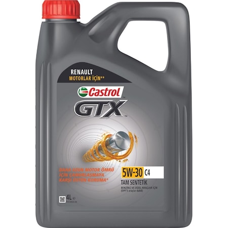 Castrol GTX 5W-30 C4 Tam Sentetik DPF Motor Yağı 4 L