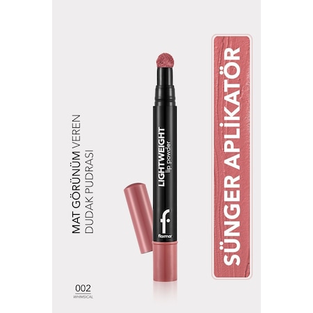 Flormar Lightweight Lip Powder Sünger Uçlu Likit Kalem Ruj 002 Whimsical