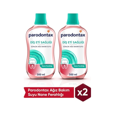 Parodontax Ağız Bakım Suyu Nane Ferahlığı 2 x 500 ML