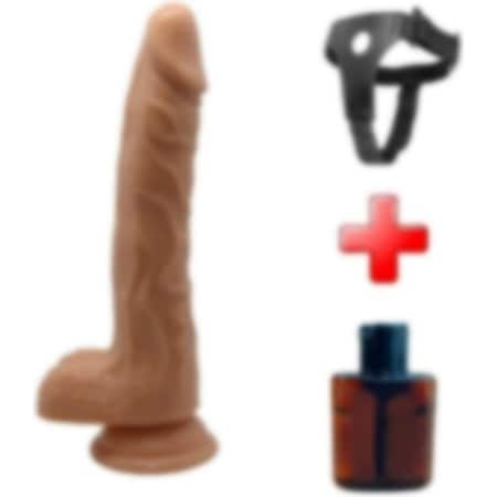 Odins Shop Belden Bağlamalı USB Şarjlı 20 CM Oynar Başlı İleri Geri Hareketli Titreşimli Dildo