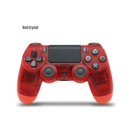 PS4 Uyumlu V2 Kablosuz PS4 Uyumlu Kol Kırmızı Kristal Joystick