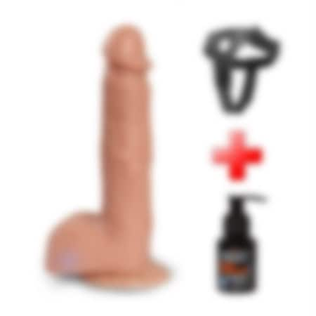 Odins Shop 22 CM Belden Bağlamalı İleri Geri Hareketli Penis + Kemer + Jel