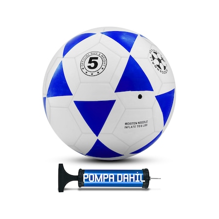 Telvesse Meka Kauçuk Futbol Topu Pompalı Set Yekpare Üretim Soft Karışık Renk 380 Gram No:5