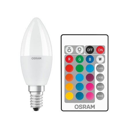 Osram Led Star+ 4.9W E14 Duy Kumandalı Rgb Ampul