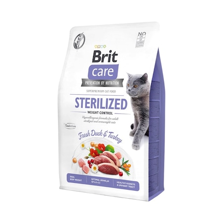 Brit Care Ördekli Kısırlaştrırılmış Yetişkin Kedi Maması 7 KG