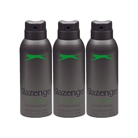 Slazenger Active Sport Yeşil Erkek Sprey Deodorant 3 x 150 ML