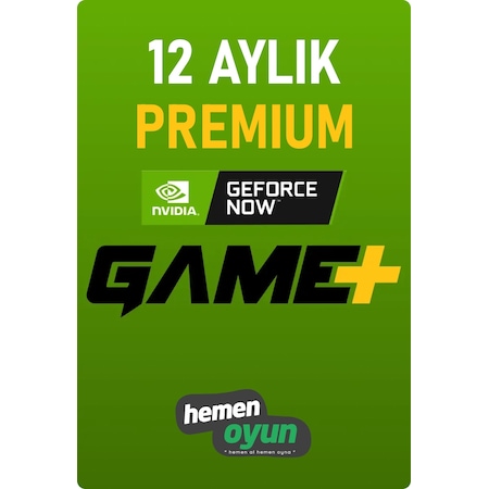 Hemenoyun Geforce Now Game+ Plus 12 Aylık Üyelik