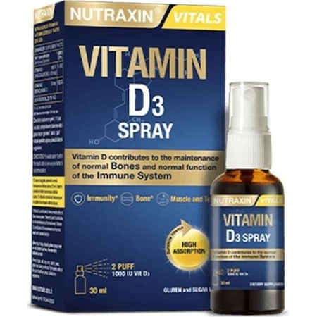 Nutraxin Vitamin D3 1000 IU Sprey 30 ML