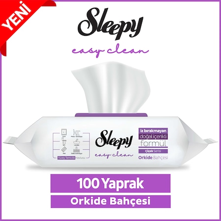 Sleepy Easy Clean Orkide Bahçesi Yüzey Temizlik Havlusu 100 Yaprak