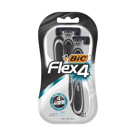 Bic Flex 4 Tıraş Bıçağı 3'lü (4 Bıçak)