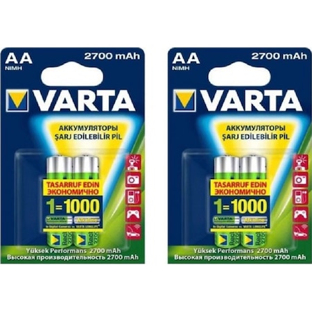 Varta 2700 Mah Aa Şarjlı Pil 4 Adet