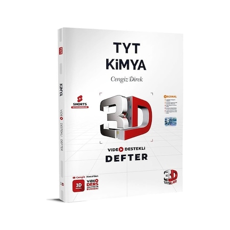 TYT Kimya Video Destekli Defter 2024 - Cengiz Direk - 3D Yayınları