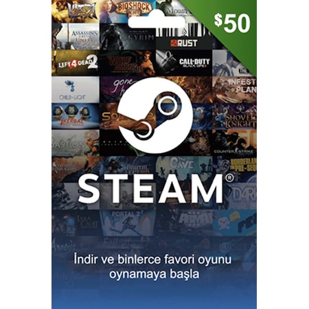 50 USD Steam Cüzdan Kodu 50 USD Steam Wallet Kod