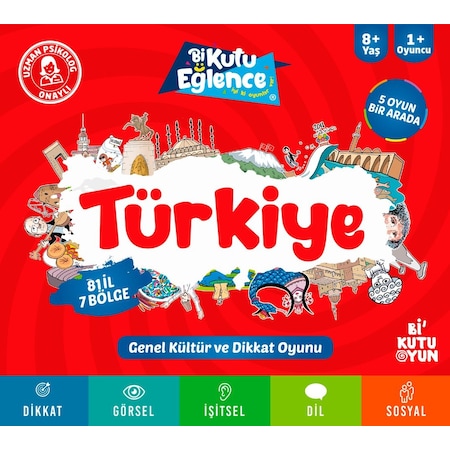 Türkiye Dikkat ve Genel Kültür Oyunu-Bi Kutu Oyun Yayınevi