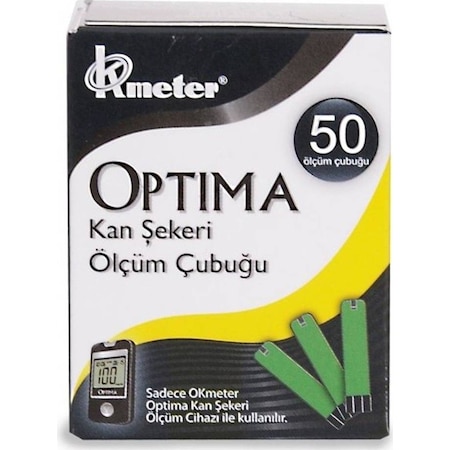 Optima Kan Şeker Ölçüm Çubuğu 50 Adet