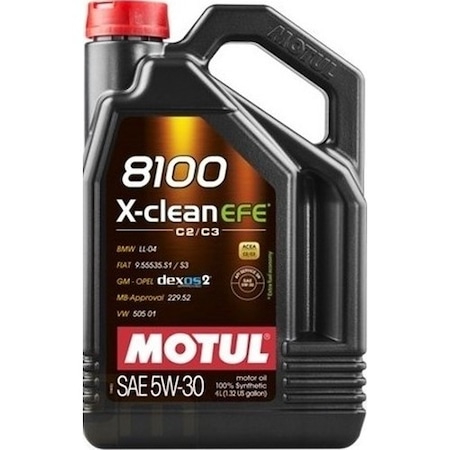 Motul 8100 X Clean Efe 5W-30 Motor Yağı 4 L