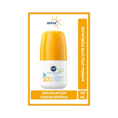 Nivea Sun Bebekler için Hassas Koruma Güneş Koruyucu Spf50 Roll-on 50 ML