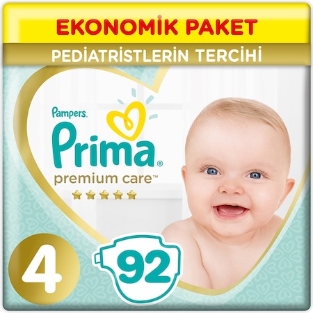 Prima Premium Care 4 Beden Ekonomik Paket 9-14 KG 2 x 46 92 Adet