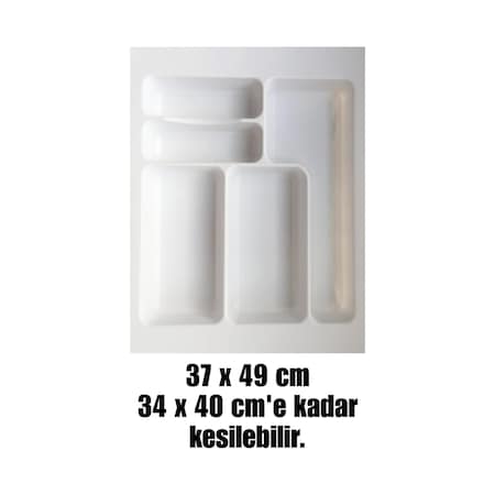 Almital 37x49cm_beyaz Almital Plastik Desenli Kaşıklık Alm3749byz