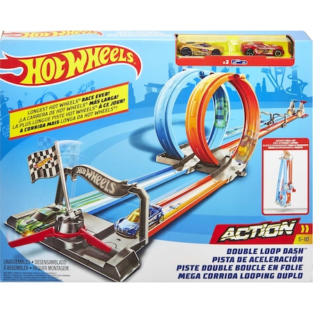 Hot Wheels Gfh85 Çift Çemberde Depar Pist Seti