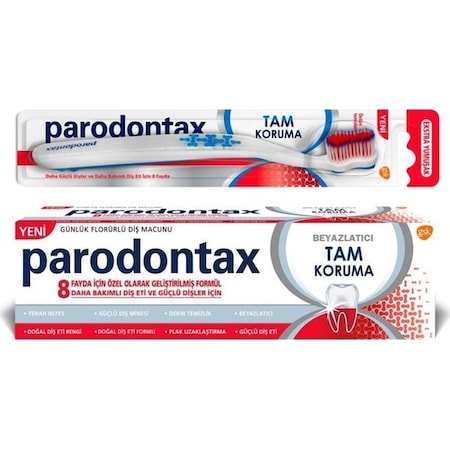 Parodontax Tam Koruma Beyazlatıcı Diş Macunu 75 ML + Diş Fırçası