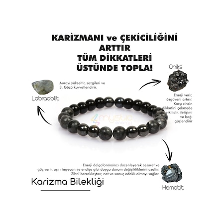 Mystic Energy Doğal Taş Erkek Karizma Tılsım Bilekliği