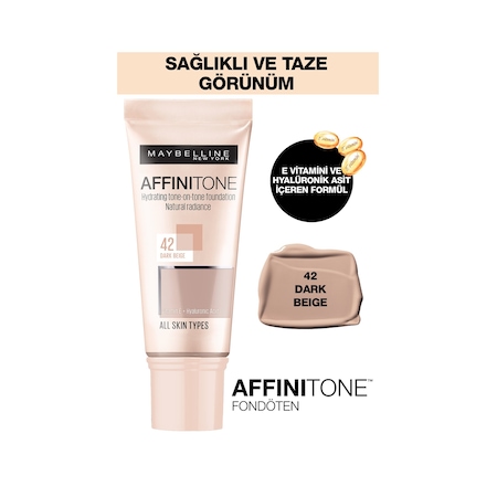 Maybelline New York Affinitone Fondöten 42 Dark Beige 30 ML