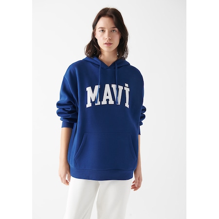 Mavi - Mavi Logo Baskılı Mavi Sweatshirt 1600361-70722