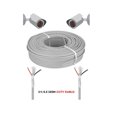 Fury 2+1 0.5 Mm 100 Metre Cctv Kablo Güvenlik Kamera Kablosu