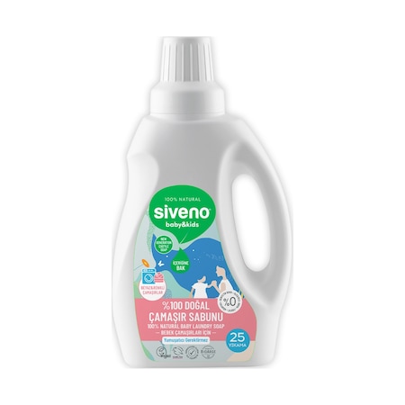 Siveno Yumuşatıcılı Bitkisel Bebek Çamaşır Sabunu Deterjan Konsantre Vegan 750 ML